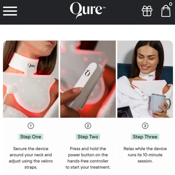 NIB Qure Red Light Mask neck & chest / décolletage - Picture 2 of 10